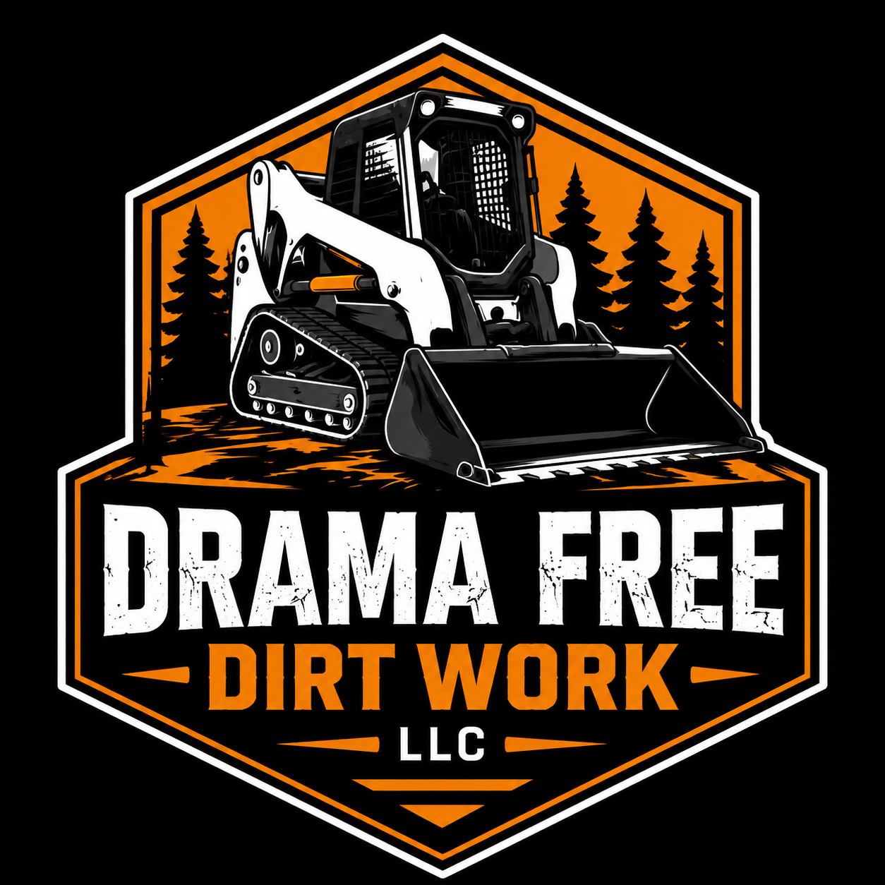 Drama Free Dirt Work LLC shield logo